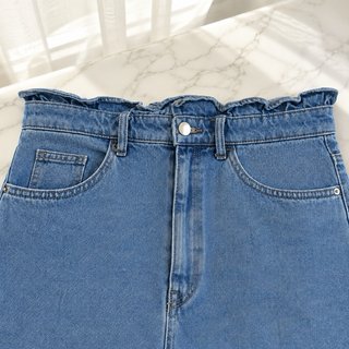 Falda vaquera H&M T40 cintura paperbag