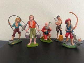 Statuine Presepe Vintage - Set 5 Pezzi