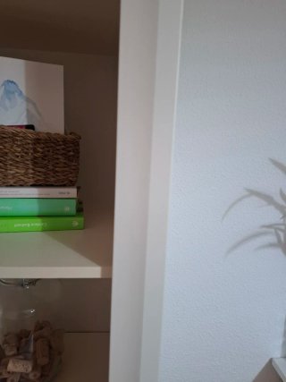 Librería blanca de madera