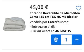 NUEVO Edredón reversible 135x190 cm