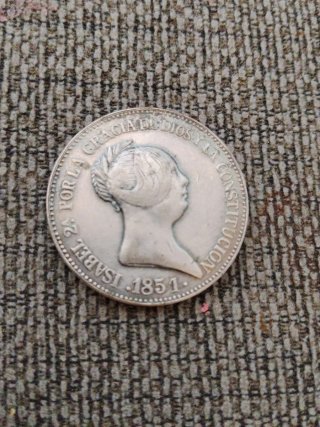 Moneda 20 Reales 1851 Isabel II