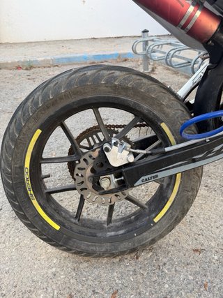 Moto 49cc Enduro/Supermoto Azul y Blanca