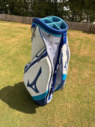 Bolsa de Golf Mizuno Blanca y Azul