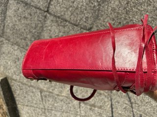Borsa City Rossa Pelle made italy motorcycle style