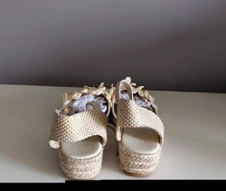 Zapatos niña ceremonia beige talla 36