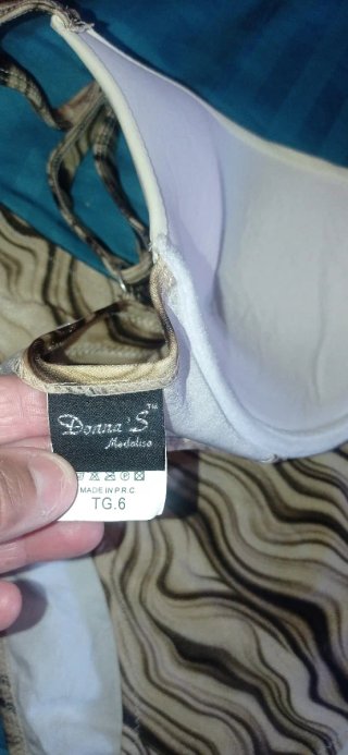 Costume da bagno donna beige e marrone