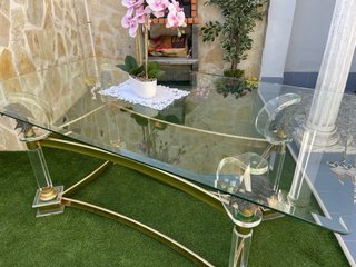 Mesa de cristal con águilas doradas LA GRANDE
