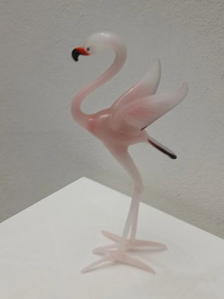 Statua fenicottero in vetro di Murano