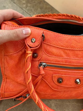 Borsetta city orange motorcycle style 30cm