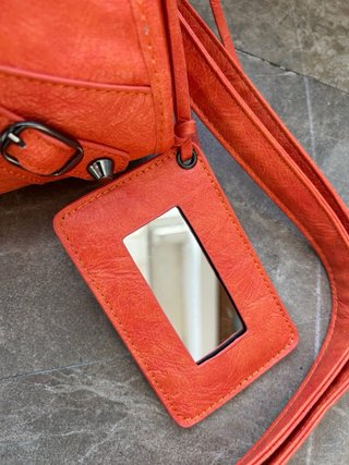 Borsetta city orange motorcycle style 30cm
