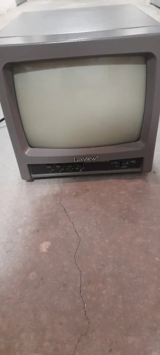 Monitor Antiguo Luxview Blanco y Negro