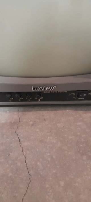 Monitor Antiguo Luxview Blanco y Negro