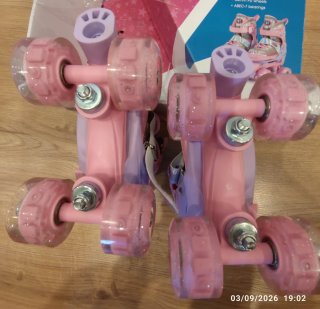 Patinetes ajustables 4 ruedas rosa