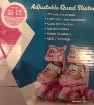Patinetes ajustables 4 ruedas rosa
