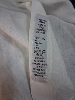 Camicia uomo puro lino bianca taglia L