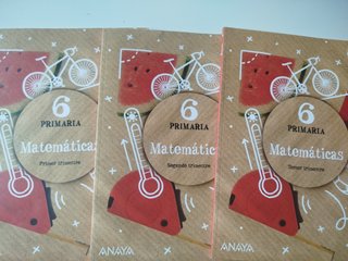 Set de 3 libros matemáticas ANAYA 6 de primaria