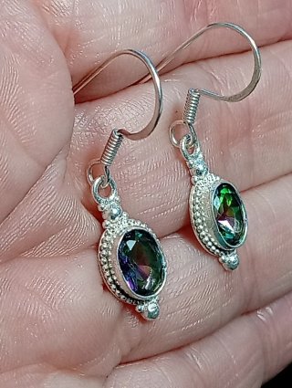 Pendientes Plata Ley topacio místico