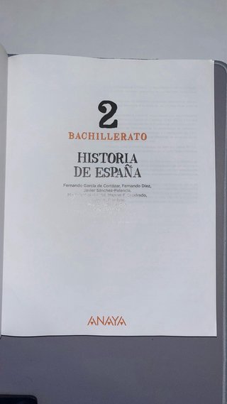 Historia de España 2 bachillerato