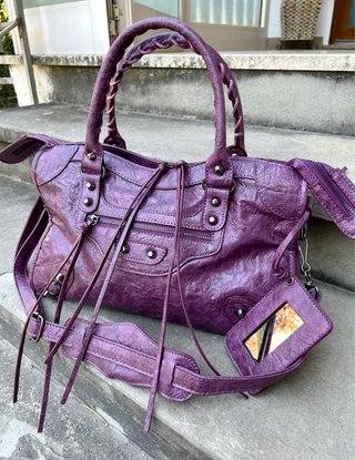 City bag Purple style motorcyle y2k 38 cm