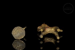 Pareja Figuras Dhokra Bronce
