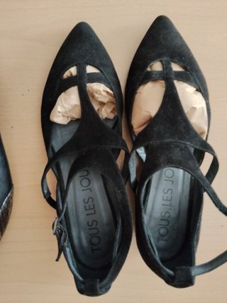 Bailarinas T-Strap Negras Mujer
