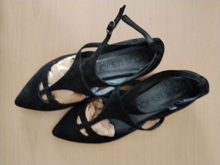 Bailarinas T-Strap Negras Mujer