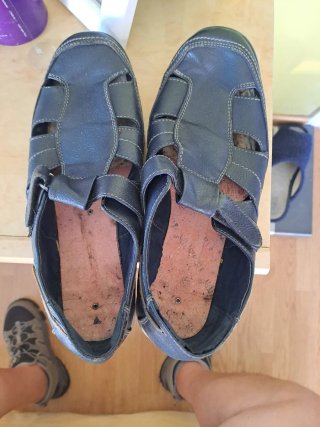 Sandalias de cuero V&D azules