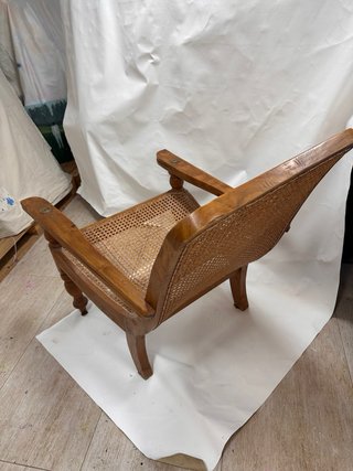 Sillón colonial madera maciza grande