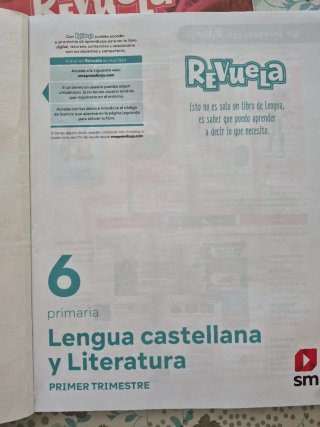 Libros escolares de sexto de primaria.