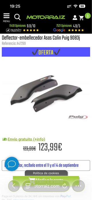 Deflectores Puig Asas Colin BMW R1250R