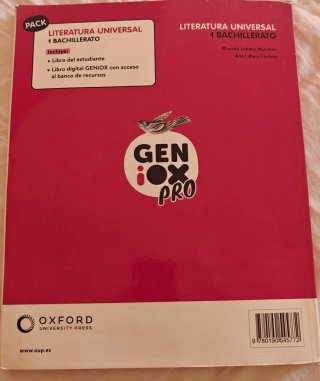 Libro Literatura Universal 1 Bachillerato Oxford G
