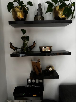 Estantes pared MDF gris 2 uds