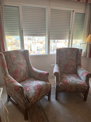 Conjunto 2 sillones amplios tela floral