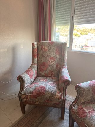 Conjunto 2 sillones amplios tela floral