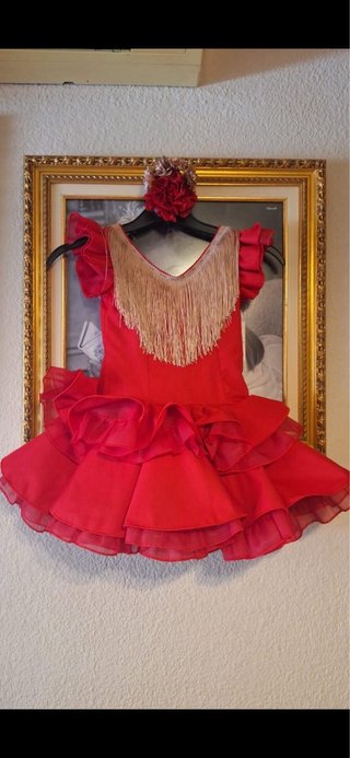 Vestido Gitana Niña Rojo