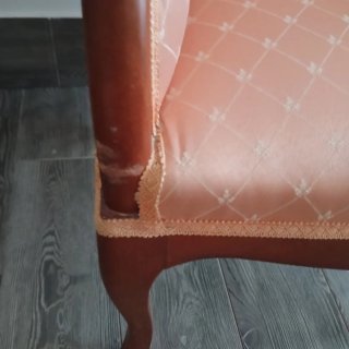 Sillón Luis XV Rosa y Madera