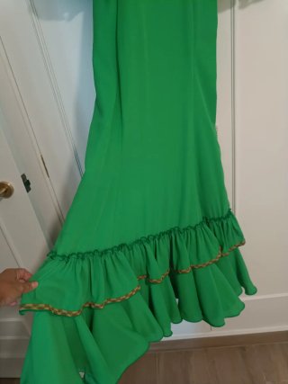 Traje Flamenca Verde Talla 36