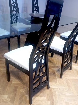 Conjunto 6 Sillas Diseño Comedor Cristal
