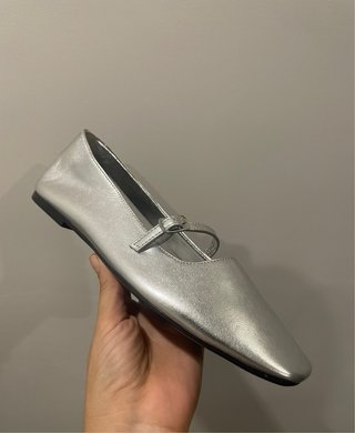 Manoletinas/ Bailarinas Zara plateadas