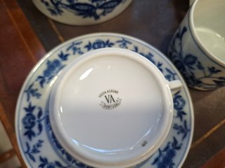 Juego de Café Vista Alegre Azul y Blanco
