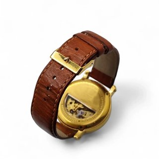 RELOJ AUTOMÁTICO COEUR DU TEMPS 3951 ED. LIMITADA DORADO CORREA CUERO