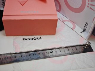 Pulsera Pandora 19 Corazón Brillante Plata S925