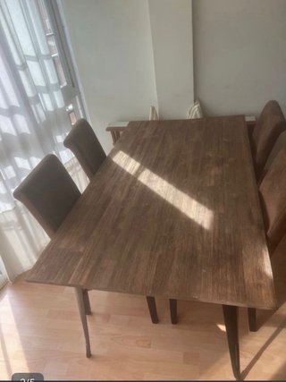 Mesa industrial madera y metal