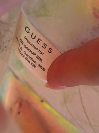 Bolso Guess Transparente Holográfico Cadena Dorada
