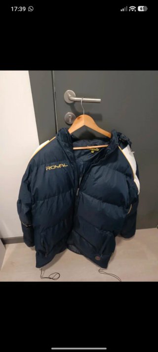 Chaqueta Bomber Royal Azul y Blanco