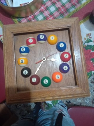 Orologio da parete palle da biliardo