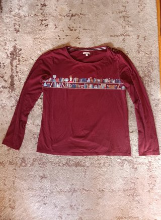 Camiseta Lloyd's manga larga burdeos mujer talla S