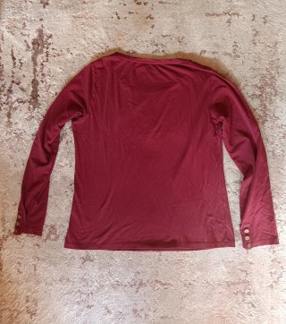 Camiseta Lloyd's manga larga burdeos mujer talla S