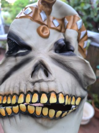 Máscara Halloween Calavera Unicornio coleta larga