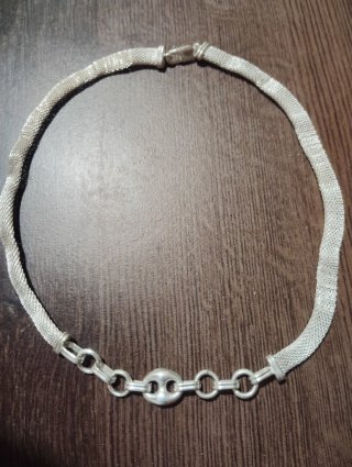 Gargantilla ancha de plata